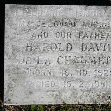 CHAUMETTE Harold David, de la 1925-1981