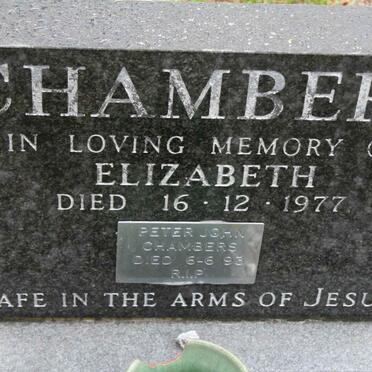 CHAMBERS Peter John -1993 &amp; Elizabeth -1977 