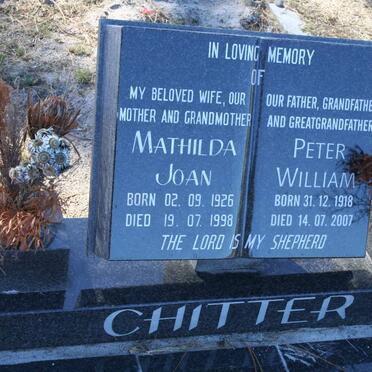 CHITTER Peter William 1918-2007 &amp; Mathilda Joan 1926-1998