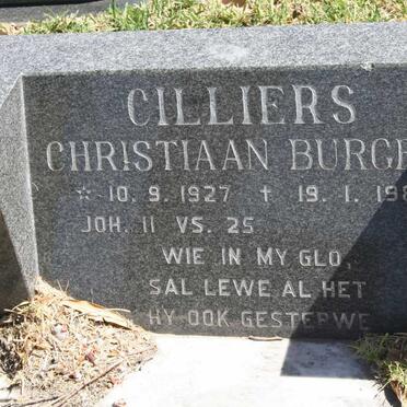 CILLIERS Christiaan Burger 1927-1987