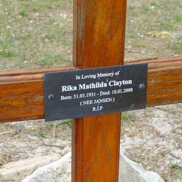 CLAYTON Rika Mathilda nee JANSEN 1931-2008