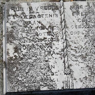 COETZEE Marthinus Frederick 1892-1963 &amp;  Johanna Catharina FAGAN 1902-1951