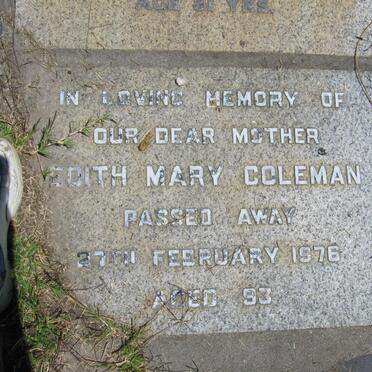 COLEMAN Edith Mary -1976