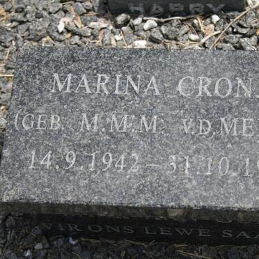 CRONJE M.M.M. nee v.d. MERWE 1942-1996 :: Harry