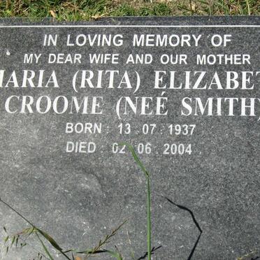 CROOME Maria Elizabeth nee SMITH 1937-2004