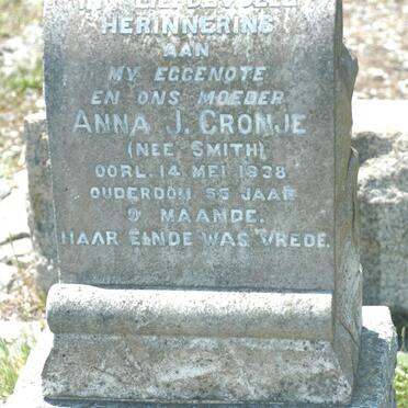 CRONJE Anna J. nee SMITH - 1938