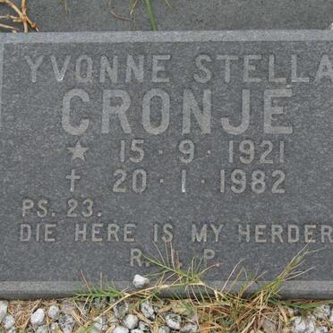 CRONJÉ Yvonne Stella 1921-1982