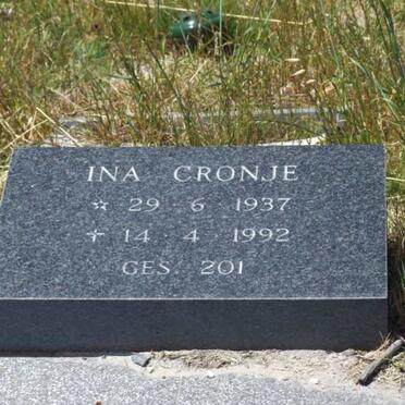 CRONJE Ina 1937-1992