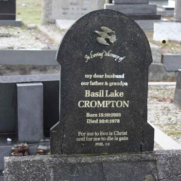 CROMPTON Basil Lake 1903-1978