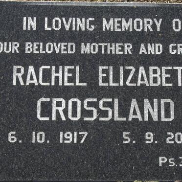 CROSSLAND Rachel Elizabeth 1917-2004