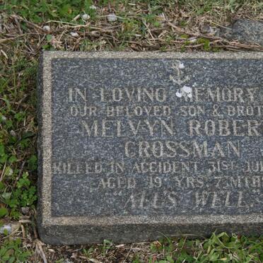 CROSSMAN Melvyn Robert -1959