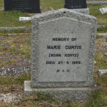 CURTIS Marie nee KORTE -1966