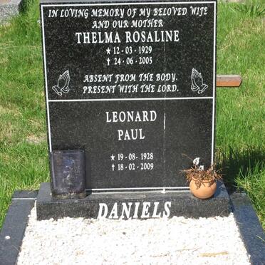 DANIELS Leonard Paul 1928-2009 &amp; Thelma Rosaline 1929-2005