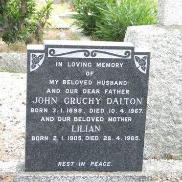 DALTON John Gruchy 1898-1967 &amp; Lilian 1905-1985