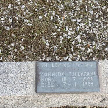 DARROLL Zoraida P.H. 1904-1984