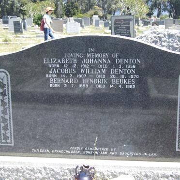 DENTON Jacobus William 1907-1970 &amp; Elizabeth Johanna 1912-1956 :: BEUKES Bernard Hendrik 1888-1962