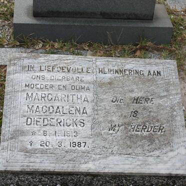 DIEDERICKS Margarita Magdalena 1913-1987