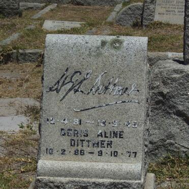 DITTMER H.G.L. 1881-1949 &amp; Doris Aline 1886-1977