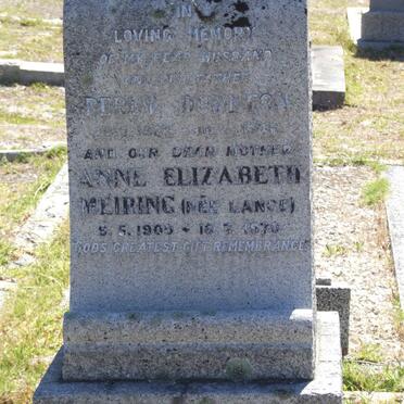 DOVETON Percy 1882-1946 &amp; Anne Elizabeth MEIRING nee LANGE 1900-1970