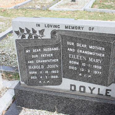 DOYLE Harold John 1903-1969 &amp; Eileen Mary 1909-1977