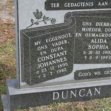 DUNCAN Constant Johannes 1895-1982 &amp; Alida Sophia 1907-1993