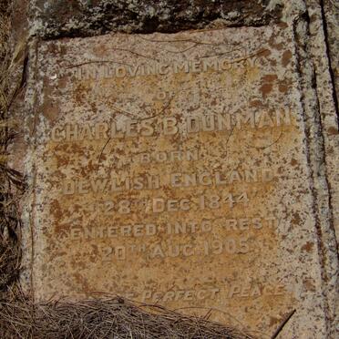 DUNMAN Charles B. 1844-1905