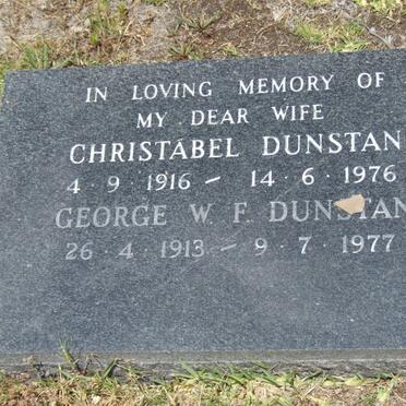 DUNSTAN George W.F. 1913-1977 &amp; Christabel 1916-1976