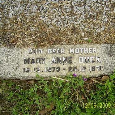 DUCK Mary Anne 1873-1971