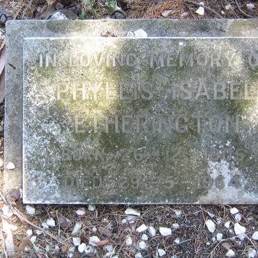 ETHERINGTON Phyllis Isabel 1905-1964