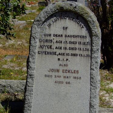 ECKLES John -1958 :: ECKLES Doris -1937 :: ECKLES Joyce -1938 :: ECKLES Gwennie -1938