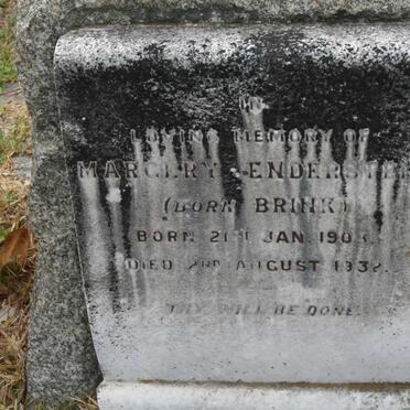 ENDERSTEIN Margery nee BRINK 1903-1932