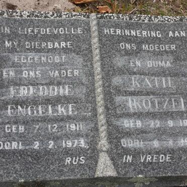 ENGELKE Freddie 1911-1973 &amp; Katie KOTZE 1911-1997