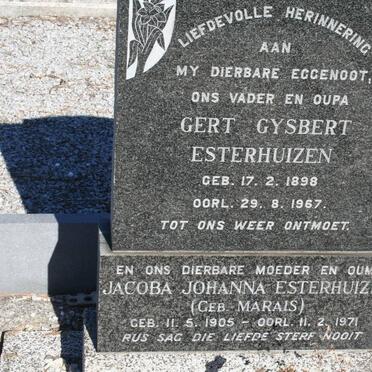 ESTERHUIZEN Gert Gysbert 1898-1967 &amp; Jacoba Johanna MARAIS 1905-1971