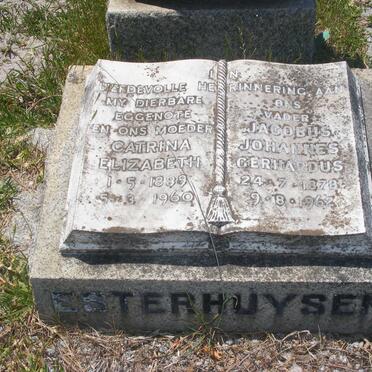 ESTERHUYSEN Jacobus Johannes Gerhardus 1878-1962 &amp; Catrina Elizabeth 1889-1960