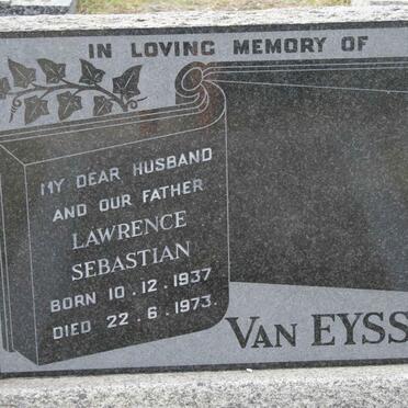 EYSSEN Lawrence Sebastian, van 1937-1973