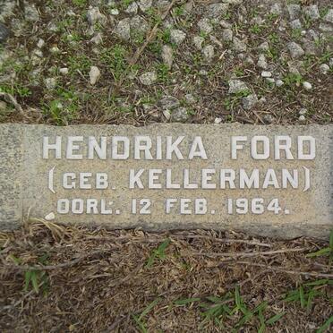 FORD Hendrika nee KELLERMAN -1964