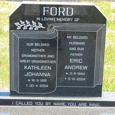FORD Kathleen Johanna 1918-2004 :: FORD Eric Andrew 1944-2004