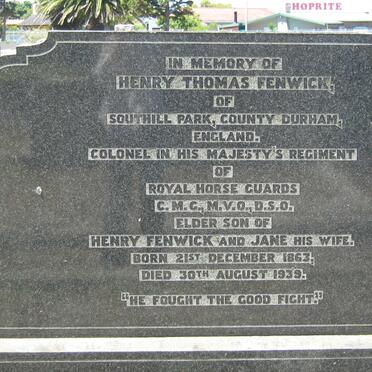 FENWICK Henry Thomas 1863-1939