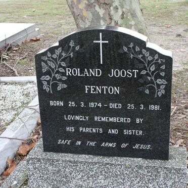 FENTON Roland Joost 1974-1981
