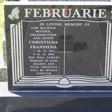 FEBRUARIE Christina Fransiena 1941-2006