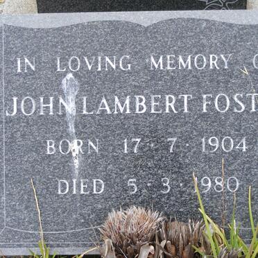 FOSTER John Lambert 1904-1980