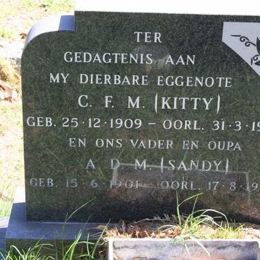 FOX  A.D.M. 1901-1988 &amp; C.F.M. 1909-1979