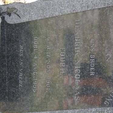 FOURIE Hendrik Nicolaas 1901-1955