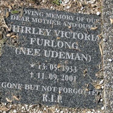 FURLONG Shirley Victoria nee UDEMAN 1933-2001