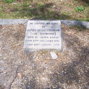 GRAHAM Alfra Mary nee RAYMOND 1881-1975