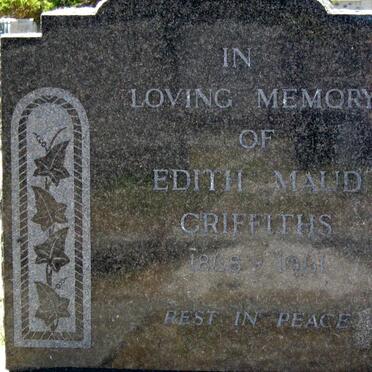 GRIFFITHS Edith Maud 1868-1961