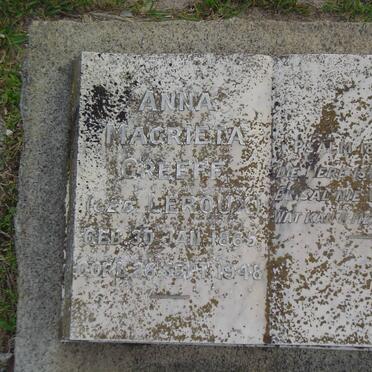 GREEFF Anna Magrieta nee Le ROUX 1865-1948