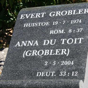 GROBLER Evert -1974 &amp; Anna DU TOIT -2004