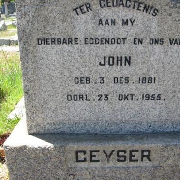 GEYSER John 1881-1955