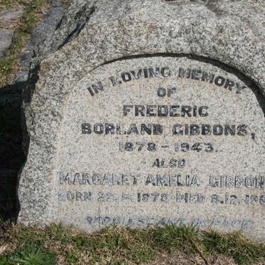 GIBBONS Frederic Borland 1878-1943 &amp; Margaret Amelia 1878-1960